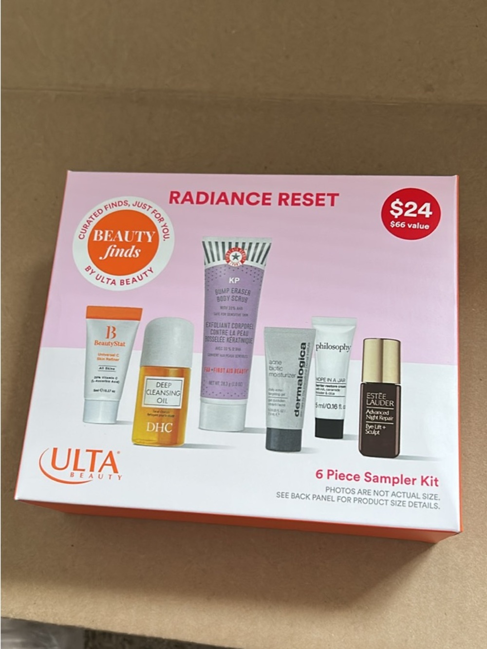 Ulta Beauty Radiance Reset 6-Piece Sampler Kit - Pink & White